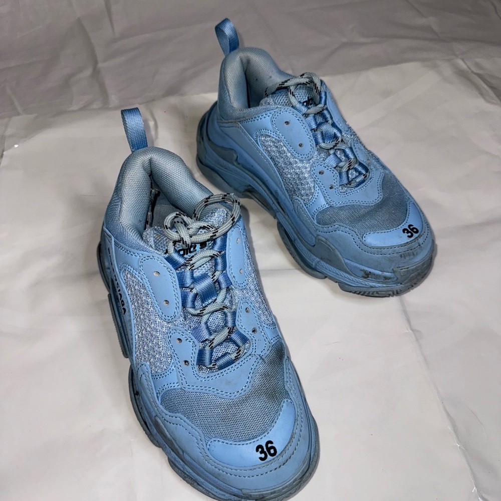 Baby blue Balenciaga shoes